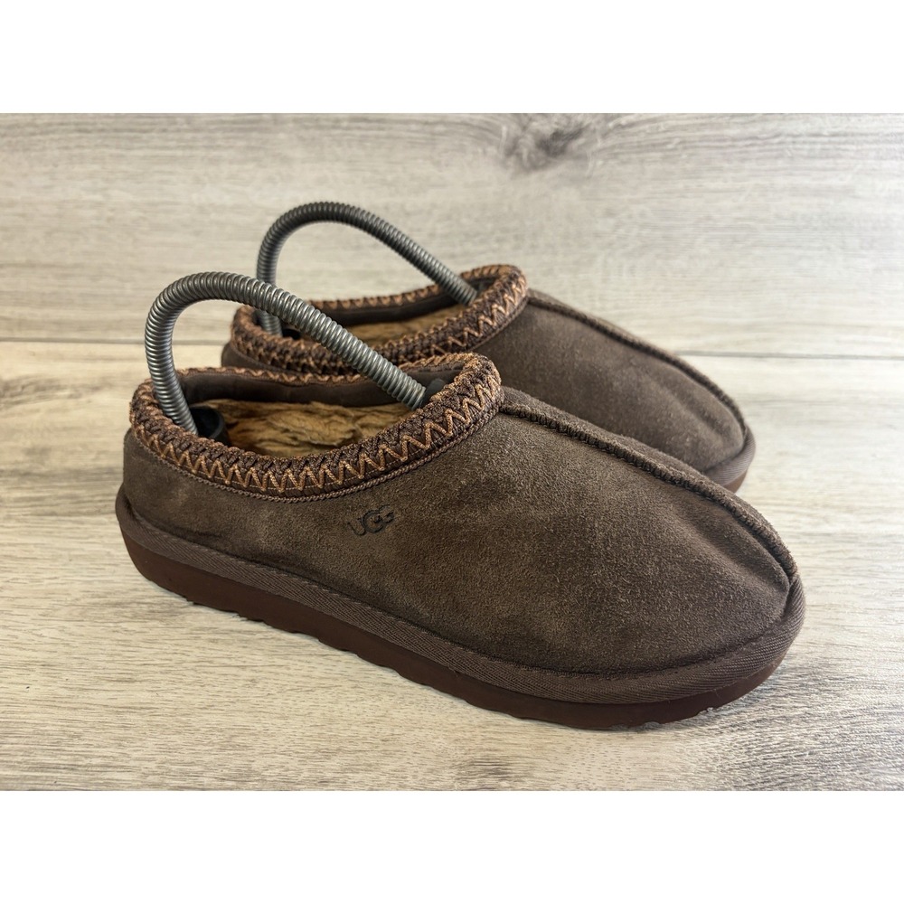 UGG Women's Size 8 Brown Suede TASMAN Slipper Shoes Comfort Winter Faux Fur